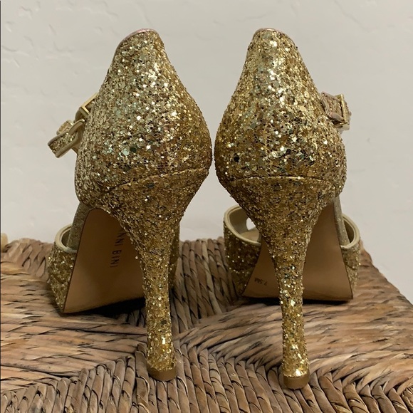 Gianni Bini glitter heels shoes size 7.5 glam (gg) - Picture 4 of 5